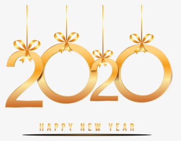 金色2020新年快乐happy New Year艺术字素材, HD Png Download, Transparent PNG