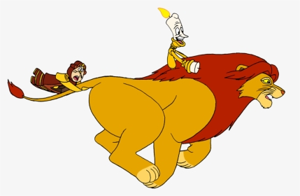 Clip Art Free Library Faster Simba By Lionkingrulez - Lumiere And Cogsworth Simba, HD Png Download, Transparent PNG