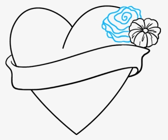 Love Drawing Easy And How To Draw An - Love Heart Easy Drawings, HD Png Download, Transparent PNG