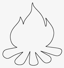 Surfboard Outline Clip Art Image Library Library Campfire - Line Art, HD Png Download, Transparent PNG