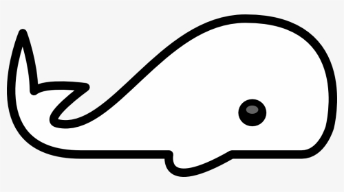 Small Whale Black White Line Art Christmas Xmas Stuffed - Simple Animal Line Art, HD Png Download, Transparent PNG