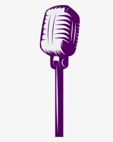 Microphone Clipart Purple - Transparent Purple Microphone, HD Png Download, Transparent PNG