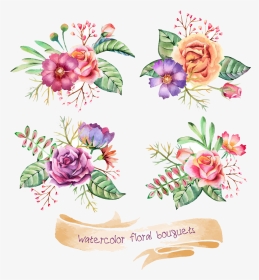 Flower Bouquet Watercolor Painting - Wedding Flowers Bouquet Hd, HD Png Download, Transparent PNG