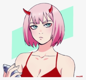 I Ve Been Thinking A Lot About Zero Two With A Bob - Anime, HD Png Download, Transparent PNG