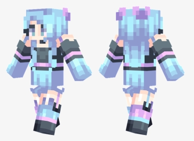 Pastel Blue Girl Minecraft Skin, HD Png Download, Transparent PNG