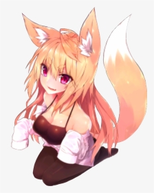 kawaii #kitsune #animegirl #kitsunegirl #fox #foxgirl - Cartoon, HD Png  Download , Transparent Png Image - PNGitem