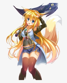 Anime Giant Fox Girl, HD Png Download, Transparent PNG