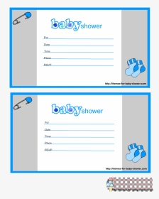 Clip Art Cute Baby Shower Invitations For A Boy - Boy Baby Shower Invitation Blank, HD Png Download, Transparent PNG