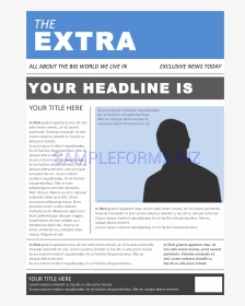 Clip Art Preview Pdf Template Free - Newspaper Format In Ms Word, HD Png Download, Transparent PNG