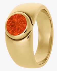 Mantua Fire Opal Orange In Yellow Gold - Pre-engagement Ring, HD Png Download, Transparent PNG