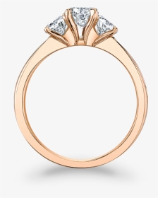 Classics - Rose Gold Halo Engagement Rings From Side, HD Png Download, Transparent PNG