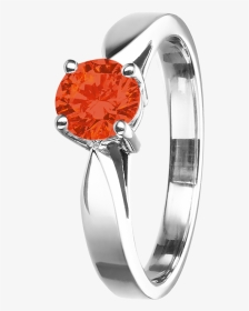 Vancouver Fire Opal Orange In White Gold - Pre-engagement Ring, HD Png Download, Transparent PNG