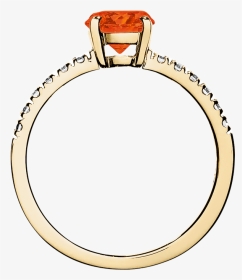 Melbourne Fire Opal Orange In Yellow Gold - Engagement Ring, HD Png Download, Transparent PNG