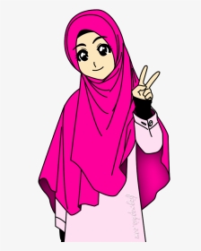 Transparent Islam Clipart - Perempuan Muslimah Animasi, HD Png Download, Transparent PNG