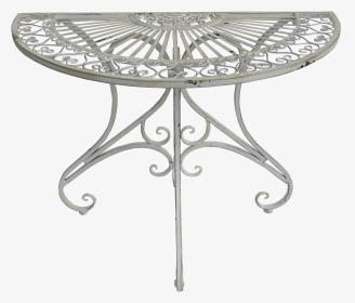 Pierced Demi Lune Metal Garden Table Patio Foyer Demi - Coffee Table, HD Png Download, Transparent PNG
