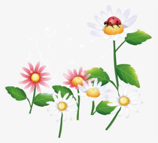 Flies Away, Flower Clipart, Illustration, Ladybugs, - Free Vector Nature, HD Png Download, Transparent PNG