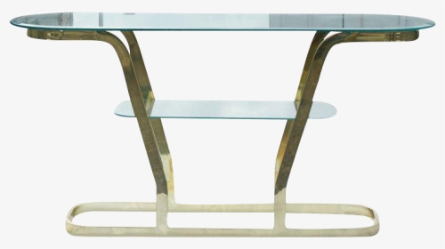 Two Tier Brass And Glass Console Sofa Table For Sale, HD Png Download, Transparent PNG