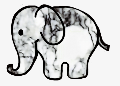 #baby #elephant #blackandwhite #marble, HD Png Download, Transparent PNG