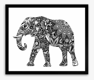 Shadow Framed Print - Elephant Wall Art, HD Png Download, Transparent PNG