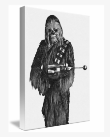 Chewbacca Star Wars Art Canvas, HD Png Download, Transparent PNG