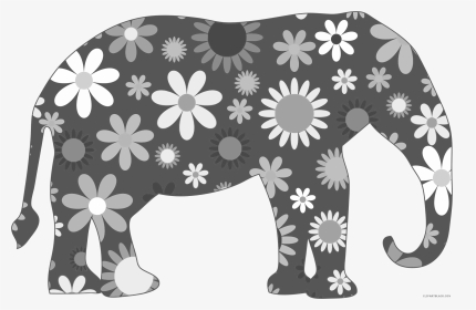 Elephant Clipart Black And White - Wallpaper, HD Png Download, Transparent PNG