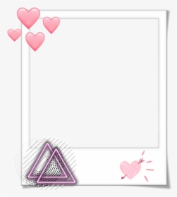 #frame #hearts #neon #triangles #circles #lines #aestetic - Picture Frame, HD Png Download, Transparent PNG