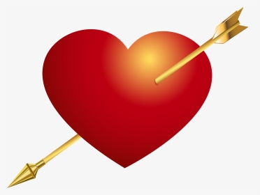 Clipart Heart Arrow Jpg Free Red Heart With Arrow Png, Transparent Png, Transparent PNG