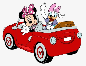 Car Clipart Gif Clip Art Free Library Minnie Mouse - Minnie Mouse In Car, HD Png Download, Transparent PNG