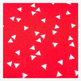 Cotton Poplin Printed Triangle Rain Red - Tissu Bleu Triangle Blanc, HD Png Download, Transparent PNG