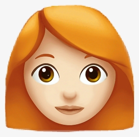 #emojis #emoji #pelirroja #peliroja #redhead #emojisticker - Woman Red Hair Emoji, HD Png Download, Transparent PNG