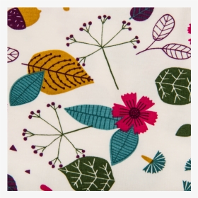 Cotton Jersey Printed Autumn Woodland Multicolored - Motif, HD Png Download, Transparent PNG