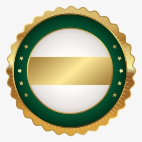 Seal Badge Gold Png - Gold And Green Seal, Transparent Png, Transparent PNG