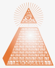 Glow Vector Triangle - Simple Eye Of Providence On Pyramid, HD Png Download, Transparent PNG