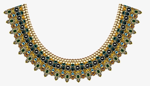 Jwellery Kurti Neck Design For Textile - Necklace, HD Png Download, Transparent PNG