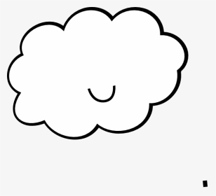 Cute Cloud Bw Clip Art At Clker - Rainy Cute Clouds Png, Transparent Png, Transparent PNG