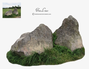 Stones And Rocks Png Download - Rocks With Grass Png, Transparent Png, Transparent PNG