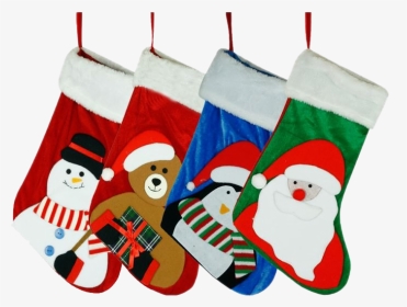 Santa Christmas Stockings Png Clipart - Christmas Stocking, Transparent Png, Transparent PNG