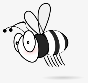 Bee 20 Black White Line Art Scalable Vector Graphics - Clip Art Black And White Bee, HD Png Download, Transparent PNG