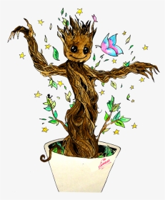 Baby Groot Dance Png - Flowerpot, Transparent Png, Transparent PNG