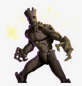 Groot Transparent Fighting - Guardians Of The Galaxy Animated Series Groot, HD Png Download, Transparent PNG