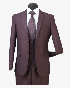 Premium Wool Blend Suit Slim Fit 3 Piece 2 Button In - Tuxedo, HD Png Download, Transparent PNG