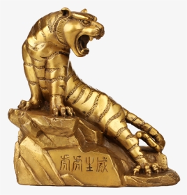 Gold Statue Png - Gold Tiger Statue Png, Transparent Png, Transparent PNG