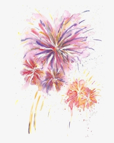 Fireworks Png Watercolor Thought For June - Fireworks Watercolor Png, Transparent Png, Transparent PNG