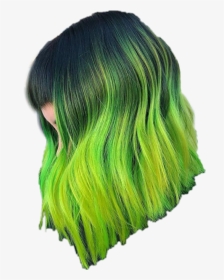 Black And Neon Green Hair, HD Png Download, Transparent PNG