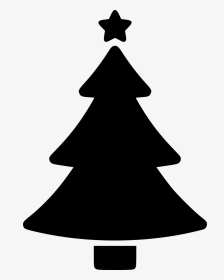 New Year Tree - Simple Pine Tree Silhouette, HD Png Download, Transparent PNG