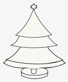 How To Draw Christmas Tree - White Christmas Tree Drawing, HD Png Download, Transparent PNG
