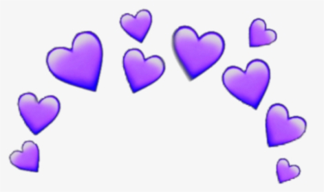 Purple Heart Crown Heartcrown Emoji Iphone Random Stick - Transparent Heart Crown Png, Png Download, Transparent PNG