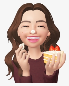 #zepeto #cake #torte #laughing #girl #selfie #yummy - Girl Yummy, HD Png Download, Transparent PNG