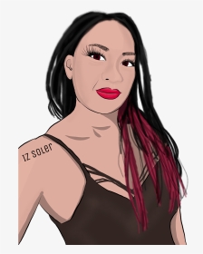 #cartoon #girl #woman #blackhair #blackpower #red #beautiful - Illustration, HD Png Download, Transparent PNG