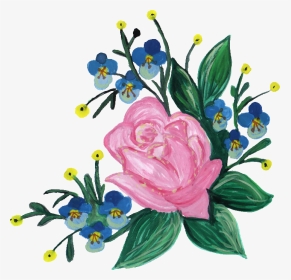 Painted Flower Png - Floribunda, Transparent Png, Transparent PNG